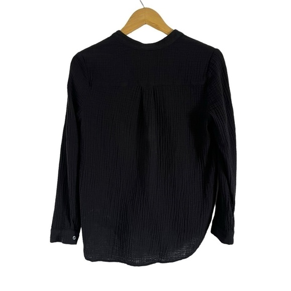 JENNI KAYNE Cypress Collarless Slub Cotton Shirt - Picture 4 of 9